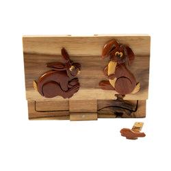 Hop Around - Hand Carved Keepsake Gift Box