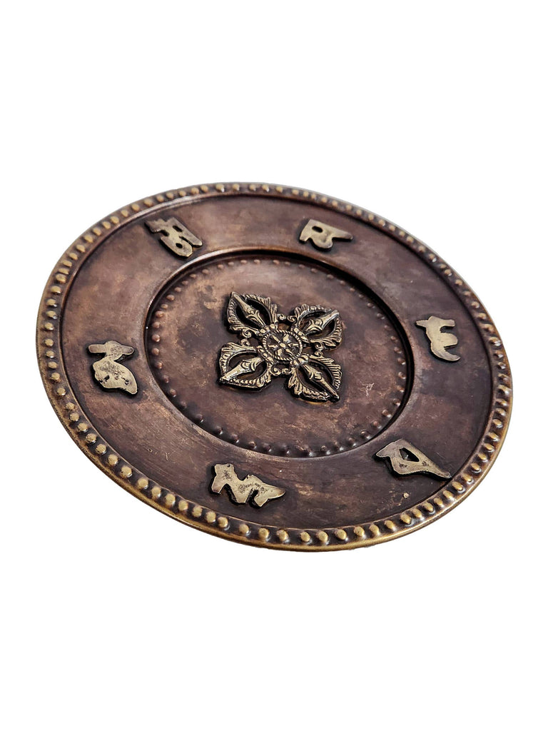 Dorje Mantra Wall Hanging: Brass Copper / 8