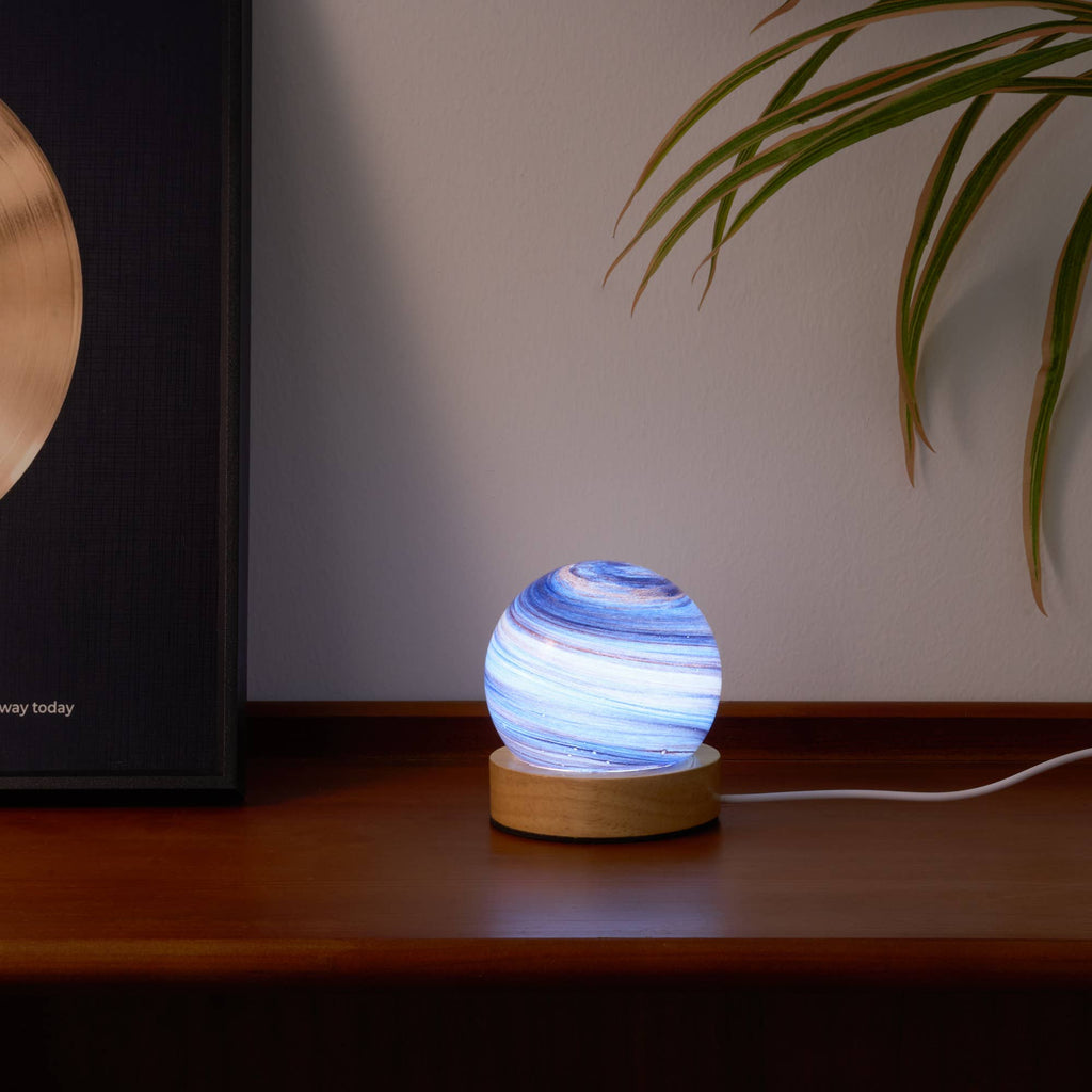 Creative Planet Night Light with USB Cord: Blue