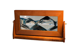 Cherry Wood (Traditional) Moving Sand Art Pictures: Summer Turquoise / XLarge