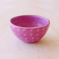 Two Pattern Bowl: Purple