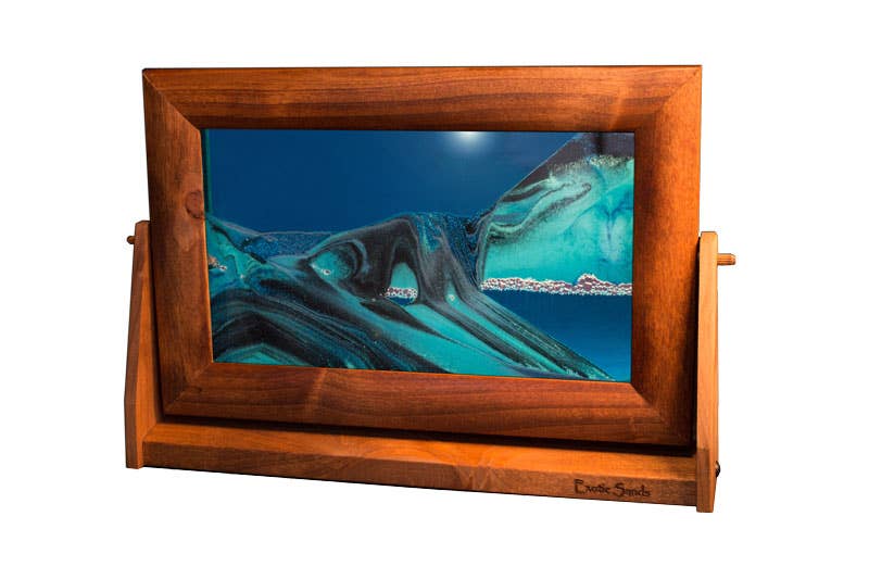 Alder Wood (Traditional) Moving Sand Art Pictures: Volcanic Clear / Small