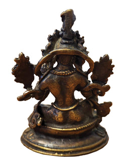 Bronze Statues Tara Buddha Kuber Laxmi: 2”x1.5” / White Tara