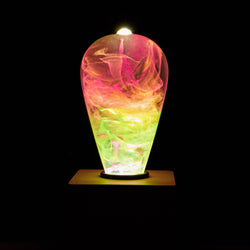 EP LIGHT Handmade Coral Light Bulb Spring Style: Wooden Base Only