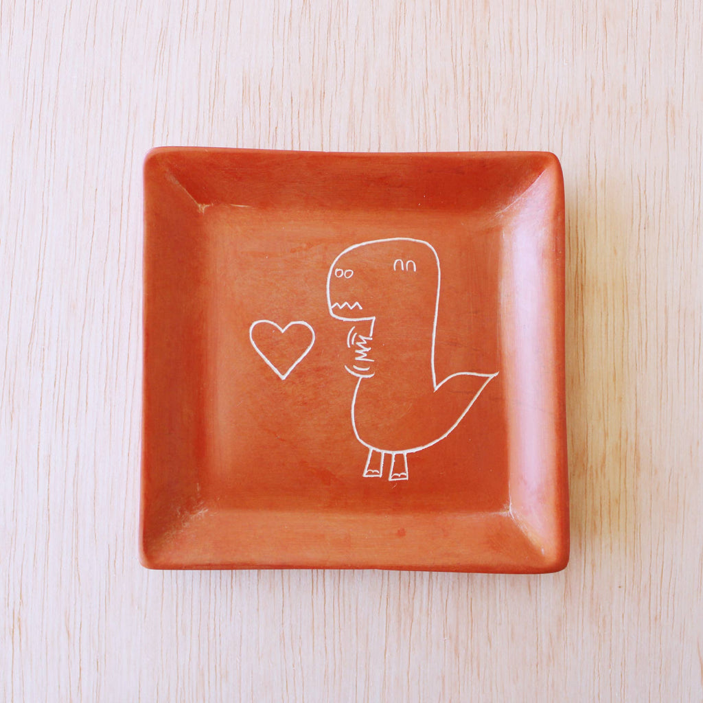 Square Animal Dish: Loving Cat Square Dish