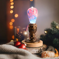 EP LIGHT Handmade Elsa Led Light Bulb Novelty Gifts: Wooden Base Only