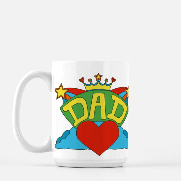 Dad Crown & Heart Mug