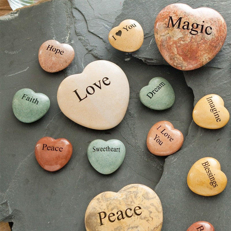 Large Jasper Heart Stones