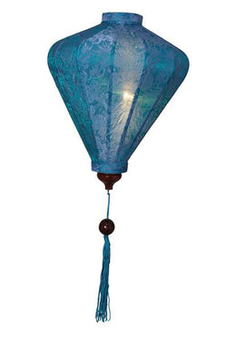 Silk and Bamboo Lantern Diamond 6', Turquiose