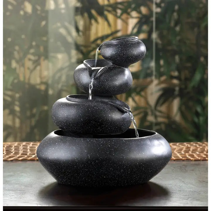 Four Tier Tabletop Fountain Including Pump